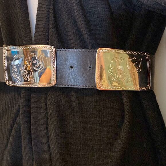 VTG, Street Ahead Leather Conchos Women’s Elephants 🐘 Belt Size S - Picture 14 of 16